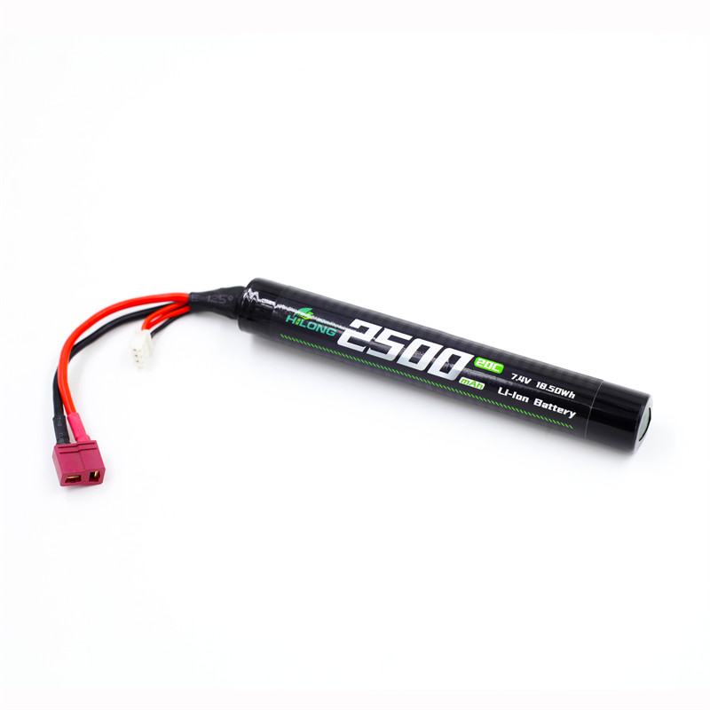 2500mAh 7.4V 20C Stick High Power Lithium Ion Battery Pack for Military Airsoft