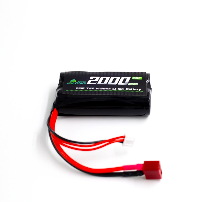 Hilong 2000mAh 7.4V  High Power Lithium Ion  Battery Pack for RC Hobby