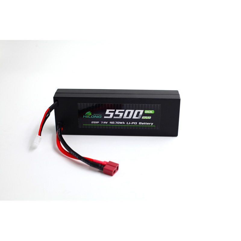 Hilong 5500mAh 7.4V 80C hardcase Li-PO Battery Pack for RC Car