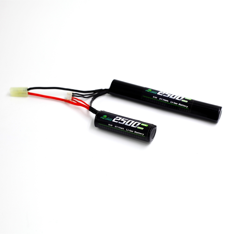 2500mAh 11.1V 20C/35C Split / Nunchuck High Power Lithium Ion Battery Pack for Military Airsoft