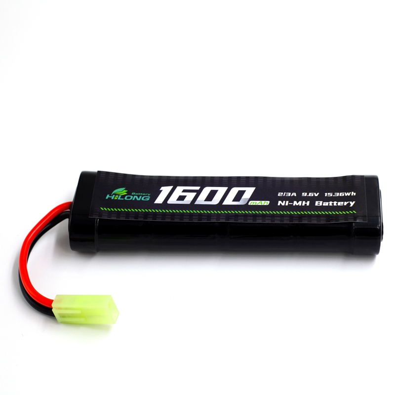 1600mAh 9.6V 2/3A Flat Ni-MH  High Power Battery Pack for Military Airsoft