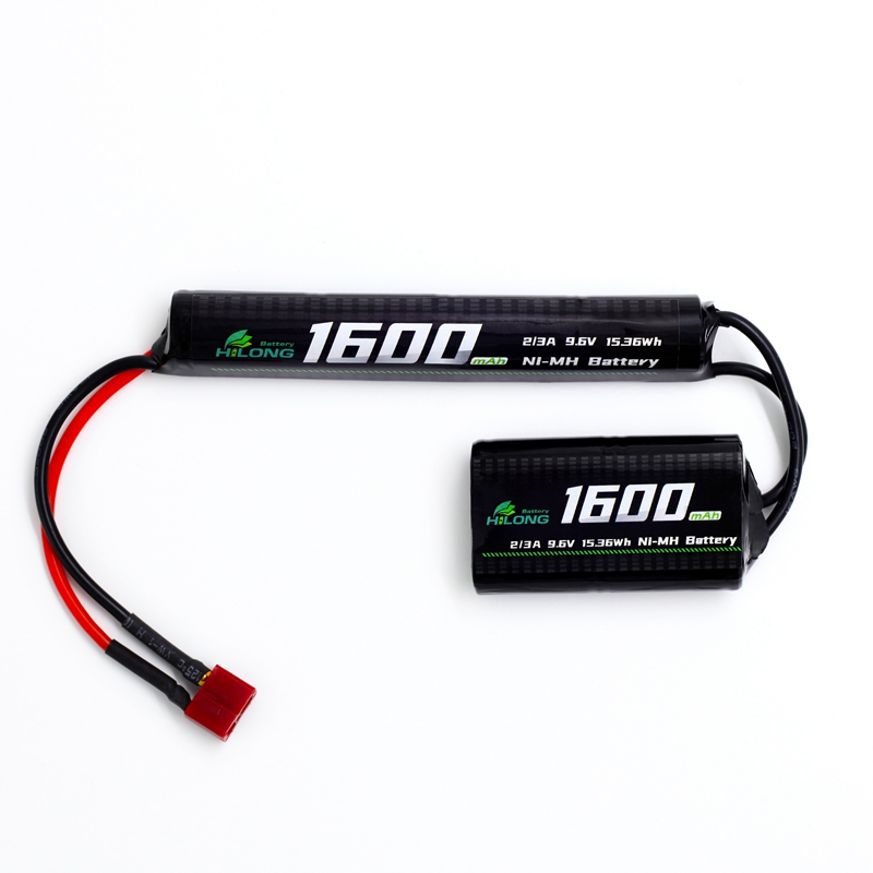 1600mAh 9.6V 2/3A Split L4H4 Ni-MH  High Power Battery Pack for Military Airsoft