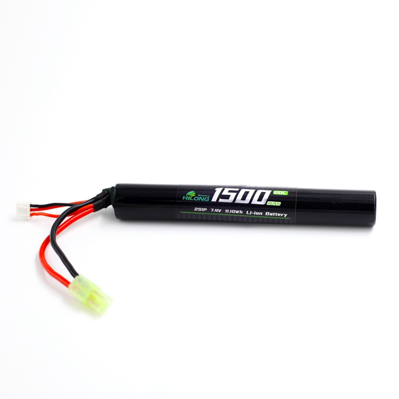 1500mAh 7.4V 20C Stick High Power Lithium Ion Battery Pack for Military Airsoft