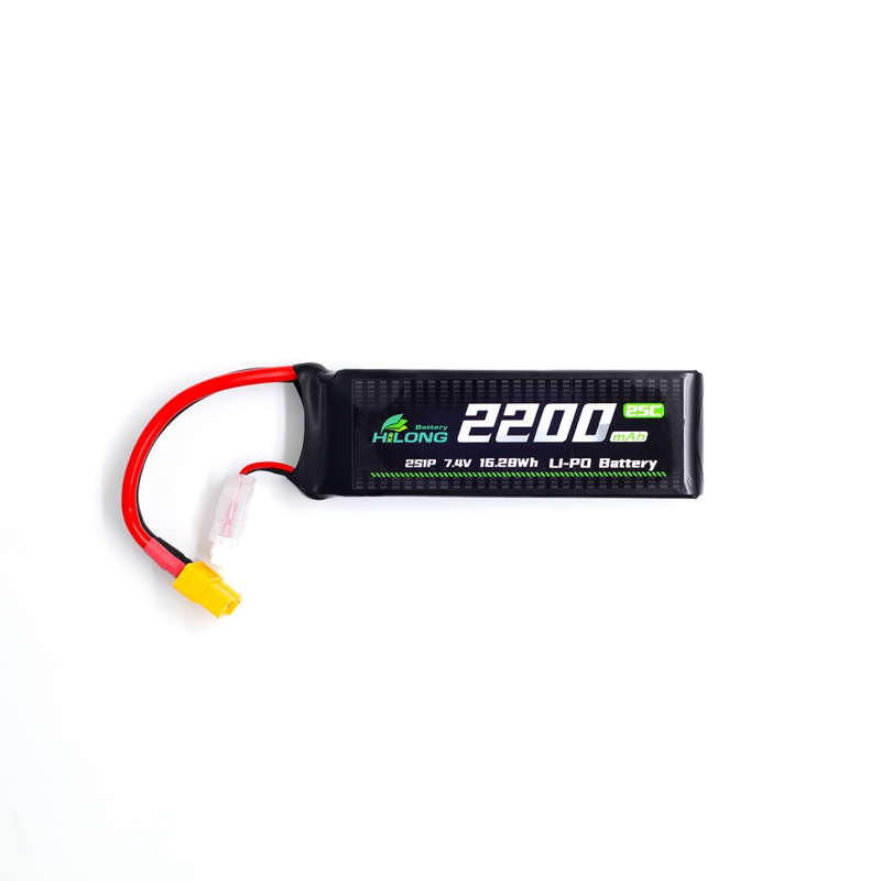Hilong 2200mAh 7.4V 25C Li-PO Battery Pack for Aircraft, airplane, helicopter