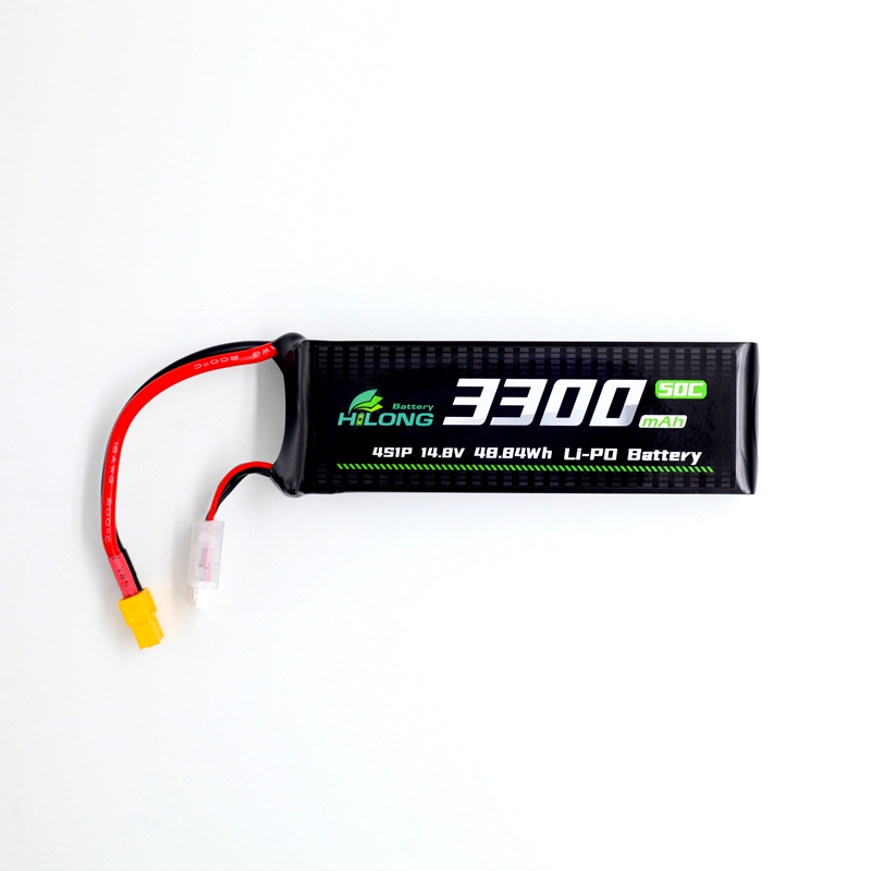 Hilong 3300mAh 14.8V 50C Li-PO Battery Pack for Aircraft, airplane, helicopter