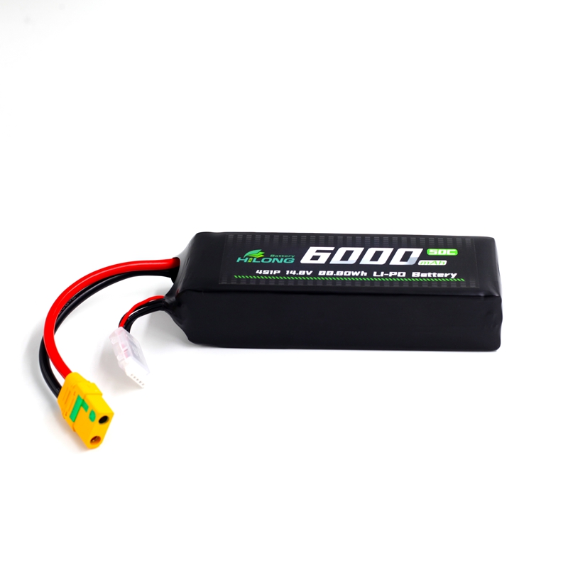 Hilong 6000mAh 14.8V 50C Li-PO Battery Pack for Aircraft, airplane, helicopter