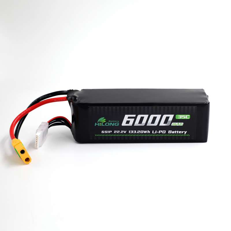 Hilong 6000mAh 22.2V 135C Li-PO Battery Pack for Aircraft, airplane, helicopter
