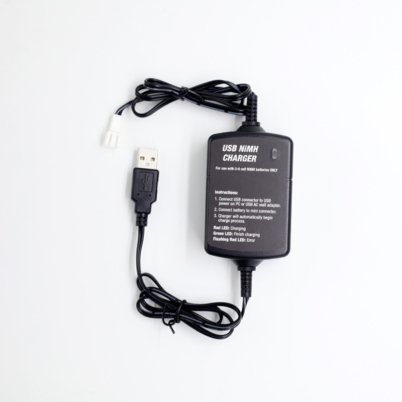 Hilong Smart Charger- fits 2.4V to 7.2V USB NIMH Battery Charger