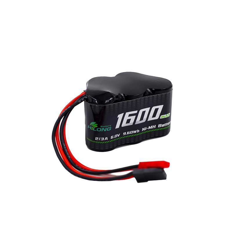 Hilong 1600mAh 6.0V 2/3A Ni-MH  High Power Battery Pack for RC Car/Boat