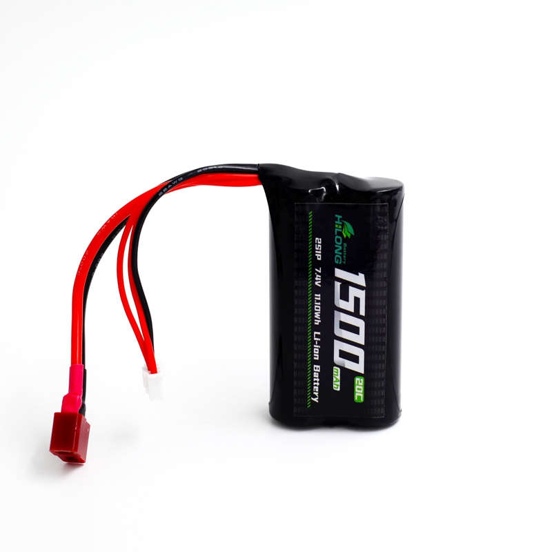 1500mAh 7.4V 20C/35C Flat High Power Lithium Ion Battery Pack for Military Airsoft