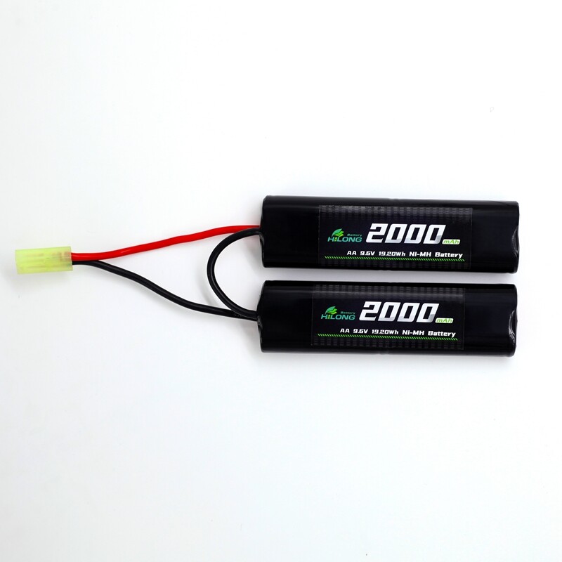 unnamed file 159 - 2000mAh 9.6V AA Split H4H4 Ni-MH  High Power Battery Pack for Military Airsoft