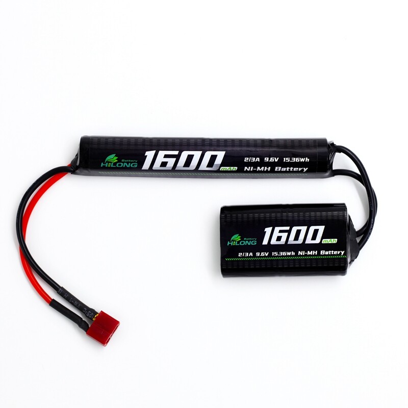 unnamed file 160 - 1600mAh 9.6V 2/3A Split L4H4 Ni-MH  High Power Battery Pack for Military Airsoft