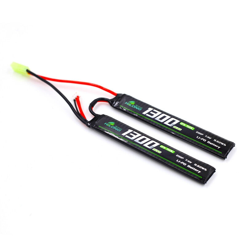 unnamed file 66 - 1300mAh 7.4V 25C/50C Nunchuck / Crane / Twins High Power Li-PO Battery Pack for Military Airsoft